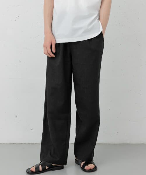 ＊＊URBAN RESEARCH DOORS / アーバンリサーチ ドアーズ その他パンツ | FORK&SPOON　PEジャージーストレートパンツ（BLACK）