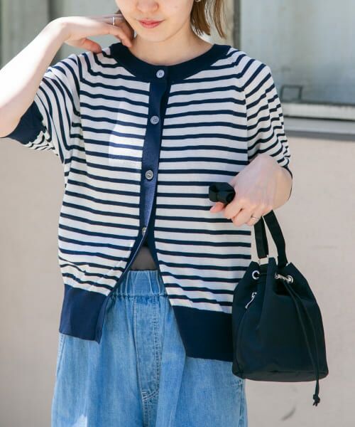 FORK&SPOON ラグラン5分袖カーディガン （カーディガン・ボレロ