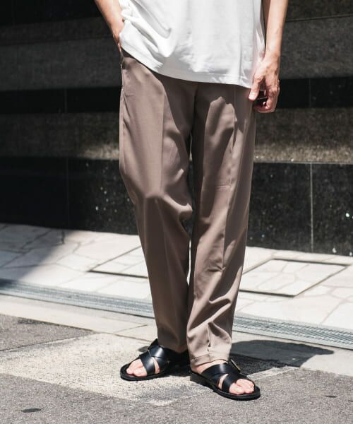 ＊＊URBAN RESEARCH DOORS / アーバンリサーチ ドアーズ その他パンツ | TRツイルテーパードトラウザー（MOCHA）