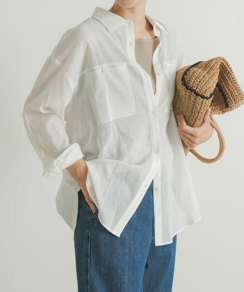 ＊＊URBAN RESEARCH DOORS / アーバンリサーチ ドアーズ シャツ・ブラウス | コットン楊柳ルーズシャツ（OFF）
