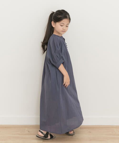 ＊＊URBAN RESEARCH DOORS / アーバンリサーチ ドアーズ ワンピース | 『親子リンク』コットンボイルカフタンワンピース(KIDS)（NAVY）