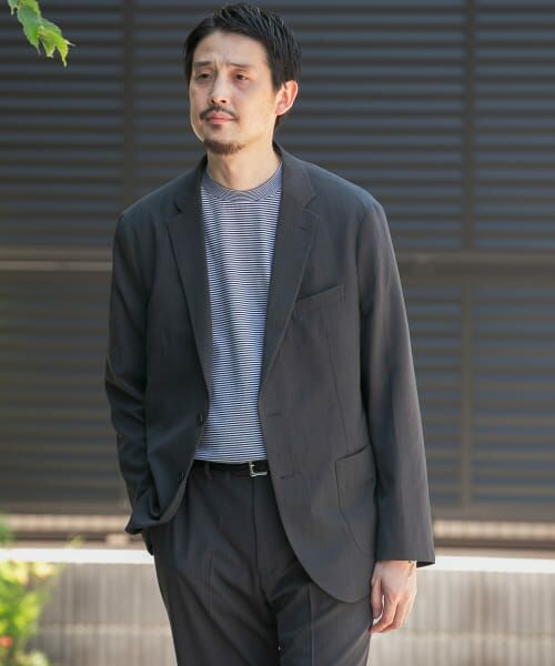 ＊＊URBAN RESEARCH DOORS / アーバンリサーチ ドアーズ テーラードジャケット | 『洗濯可/防シワ』LIFE STYLE TAILOR　カルゼストレッチコンフォータブルジャケット（GRAY）