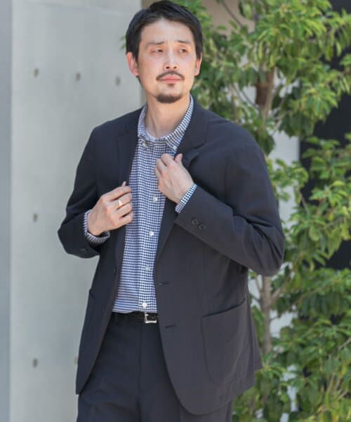 ＊＊URBAN RESEARCH DOORS / アーバンリサーチ ドアーズ テーラードジャケット | 『洗濯可/防シワ』LIFE STYLE TAILOR　カルゼストレッチコンフォータブルジャケット（NAVY）
