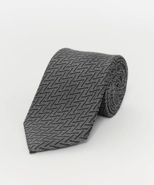 ＊＊URBAN RESEARCH DOORS / アーバンリサーチ ドアーズ ネクタイ | LIFE STYLE TAILOR　24AW国内生地タイジグザグ1（02GRAY）