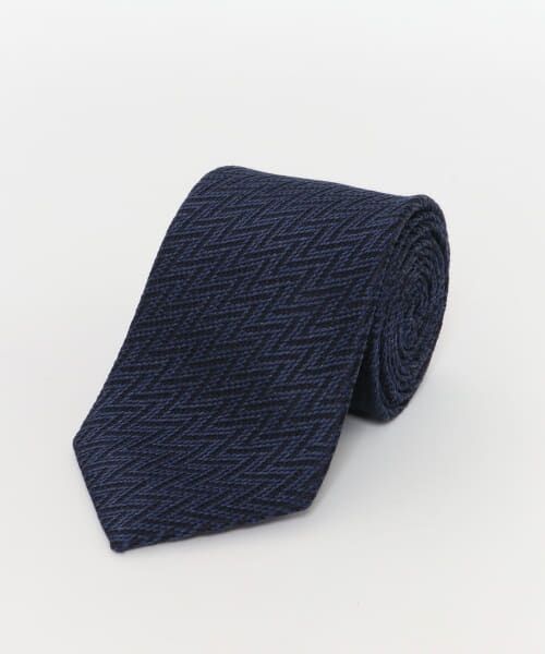 ＊＊URBAN RESEARCH DOORS / アーバンリサーチ ドアーズ ネクタイ | LIFE STYLE TAILOR　24AW国内生地タイジグザグ1（01NAVY）