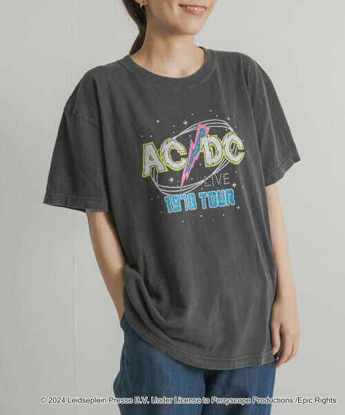＊＊URBAN RESEARCH DOORS / アーバンリサーチ ドアーズ Tシャツ | GOOD ROCK SPEED　AC/DC（black）