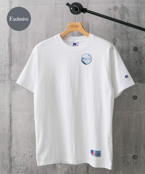 ＊＊URBAN RESEARCH DOORS / アーバンリサーチ ドアーズ Tシャツ | 『別注』RUSSELL ATHLETIC×DOORS　USA Cotton Basic Tee（WHT）
