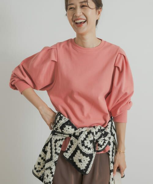 ＊＊URBAN RESEARCH DOORS / アーバンリサーチ ドアーズ Tシャツ | Mini Lining Pullover（PINK）