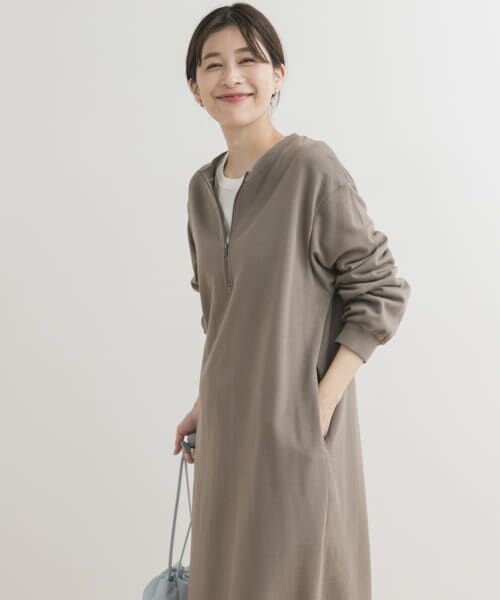 極美品✨定価１.３万❤️　モカ　麻　ドアーズ　リネン前開きシャツワンピース セール】 リネン前開きシャツワンピース （ワンピース