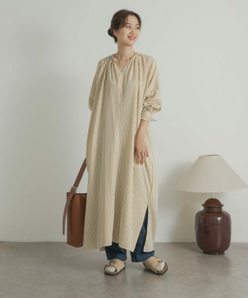 セール】 ストライプロングワンピース （ワンピース