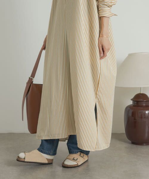 美品 新品未使用タグ付きの自宅保管 2wayストライプロングワンピース 2WAYティアードチェックロングワンピース オフショルダー[品番