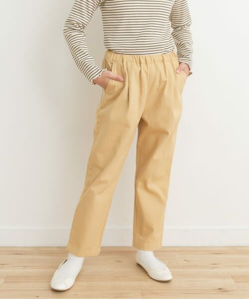 ＊＊URBAN RESEARCH DOORS / アーバンリサーチ ドアーズ パンツ | コットンタックイージーパンツ(KIDS)（BEIGE）
