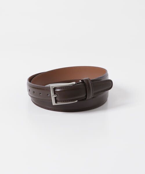 ＊＊URBAN RESEARCH DOORS / アーバンリサーチ ドアーズ ベルト・サスペンダー | LIFE STYLE TAILOR　水染めアニリンレザーベルト（D-BROWN）