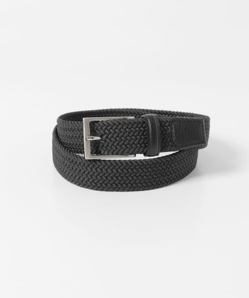 ＊＊URBAN RESEARCH DOORS / アーバンリサーチ ドアーズ ベルト・サスペンダー | LIFE STYLE TAILOR　イタリアンメッシュベルト（BLACK）