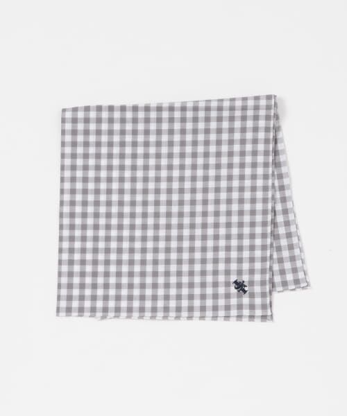 ＊＊URBAN RESEARCH DOORS / アーバンリサーチ ドアーズ ハンカチ | LIFE STYLE TAILOR　チェック柄コットンハンカチ（GRAY）