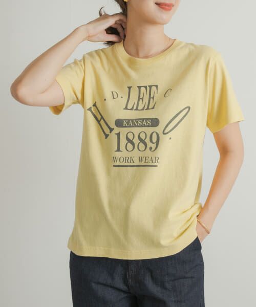 ＊＊URBAN RESEARCH DOORS / アーバンリサーチ ドアーズ Tシャツ | Lee　LOGO HALF-SLEEVE T-SHIRTS（YELLOW）