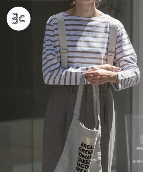 ＊＊URBAN RESEARCH DOORS / アーバンリサーチ ドアーズ Tシャツ | FORK&SPOON　ボートネックボーダー（OFF×BEG）