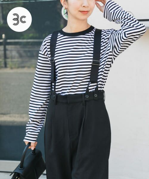 ＊＊URBAN RESEARCH DOORS / アーバンリサーチ ドアーズ Tシャツ | FORK&SPOON　ボーダーロングスリーブTシャツ（OFF×BLK）