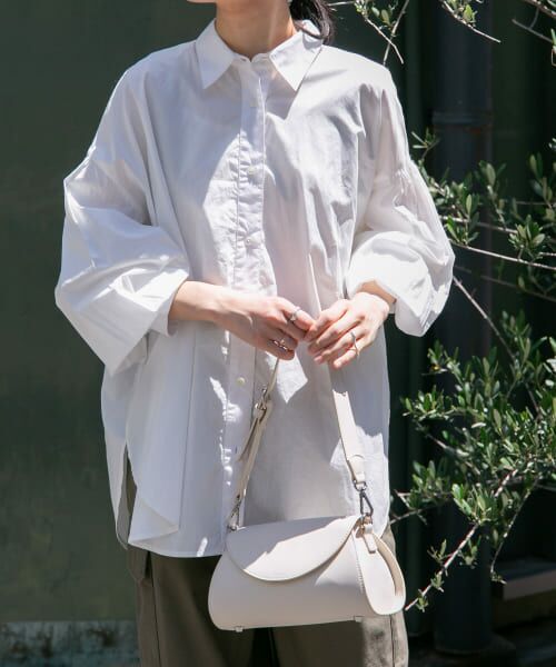 ＊＊URBAN RESEARCH DOORS / アーバンリサーチ ドアーズ シャツ・ブラウス | FORK&SPOON　ハイカウントコットンボリュームスリーブシャツ（OFF）