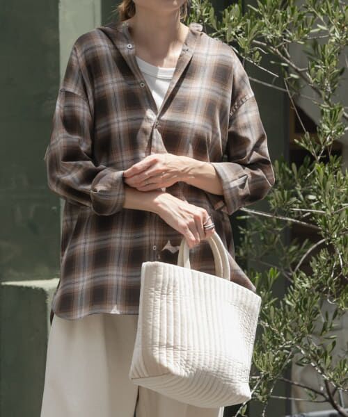 ＊＊URBAN RESEARCH DOORS / アーバンリサーチ ドアーズ シャツ・ブラウス | FORK&SPOON　コットンウールチェックシャツ（BROWN）
