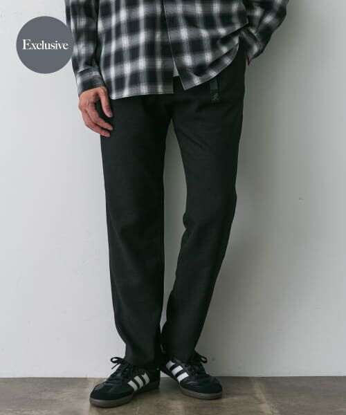 ＊＊URBAN RESEARCH DOORS / アーバンリサーチ ドアーズ その他パンツ | 『別注』Gramicci　LANATECウールライクトラウザー（BLACK）