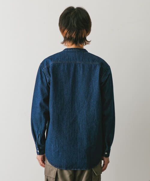 アーバンリサーチドアーズ デニムバンドカラーシャツ　ONE WASH アーバンリサーチ ドアーズ URBAN RESEARCH DOORS デニムバンド