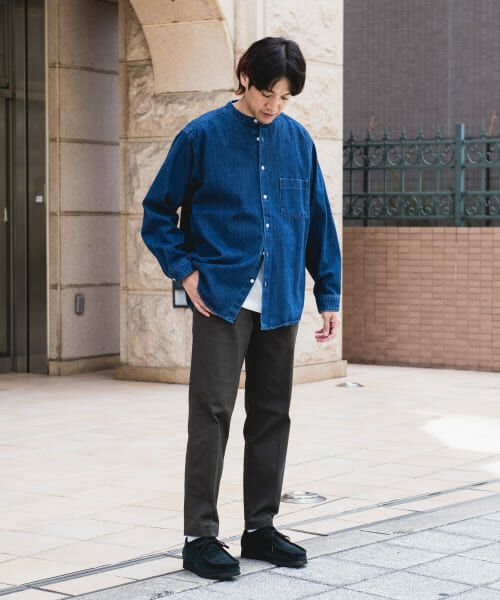 アーバンリサーチドアーズ☆デニムシャツ デニムバンドカラーシャツ（シャツ/ブラウス）｜URBAN RESEARCH