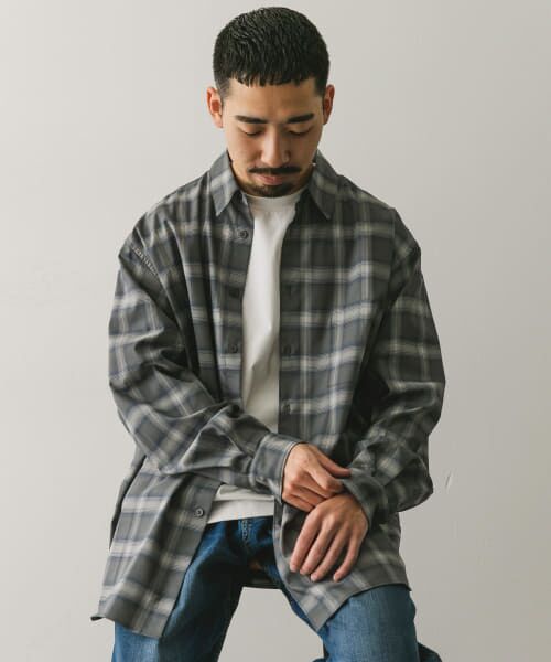 セール】 『吸水速乾』セオアルファオンブレチェックシャツ
