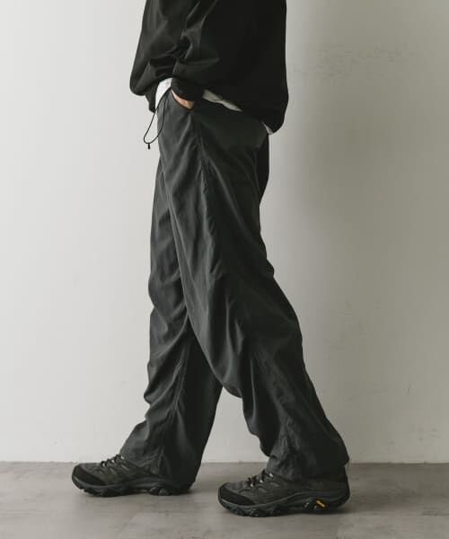 Shury ナイロンパンツ Shury ナイロンパンツ GU公式 | ナイロンジップパラシュートパンツ