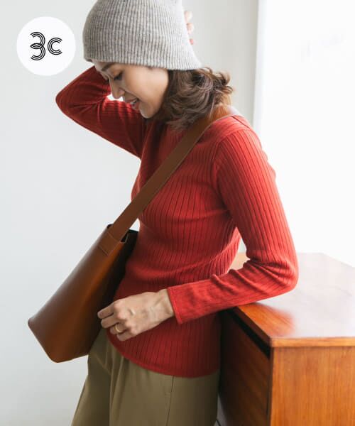 ＊＊URBAN RESEARCH DOORS / アーバンリサーチ ドアーズ ニット・セーター | 『UR GREEN』ボートネックワイドリブニット（TERRACOTTA）