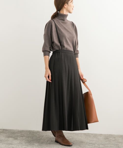 ＊＊URBAN RESEARCH DOORS / アーバンリサーチ ドアーズ スカート | プリーツサロペットスカート（BLACK）