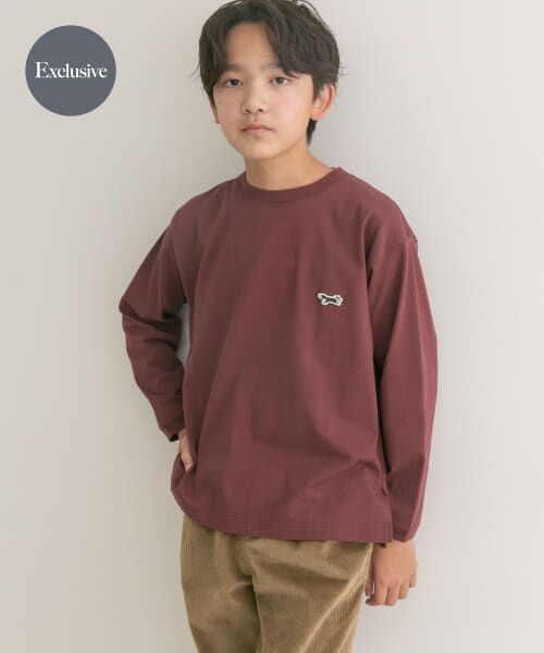 ＊＊URBAN RESEARCH DOORS / アーバンリサーチ ドアーズ トップス | 『別注』PENNEYS×DOORS　THE FOX LONG-SLEEVE TEE(KIDS)（DARK RED）