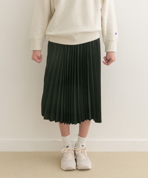 ＊＊URBAN RESEARCH DOORS / アーバンリサーチ ドアーズ パンツ | ランダムプリーツスカート(KIDS)（BLACK）