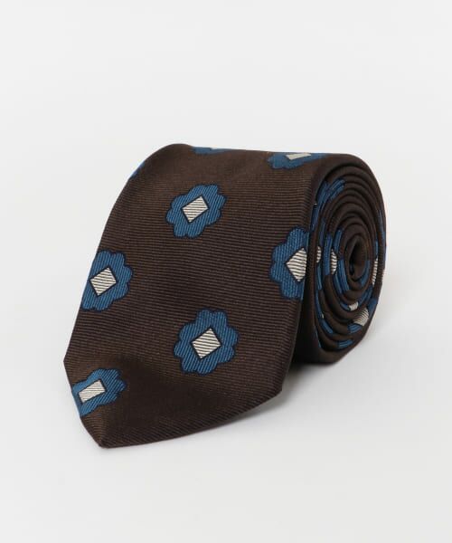 ＊＊URBAN RESEARCH DOORS / アーバンリサーチ ドアーズ ネクタイ | LIFE STYLE TAILOR　FRANCO BASSI タイ小紋1（02BROWN）