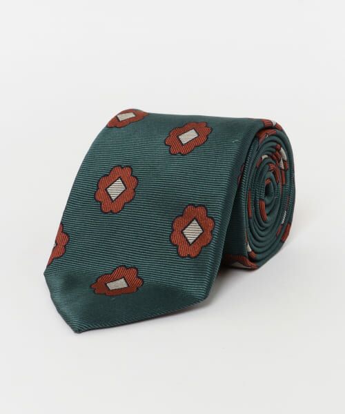 ＊＊URBAN RESEARCH DOORS / アーバンリサーチ ドアーズ ネクタイ | LIFE STYLE TAILOR　FRANCO BASSI タイ小紋1（01GREEN）