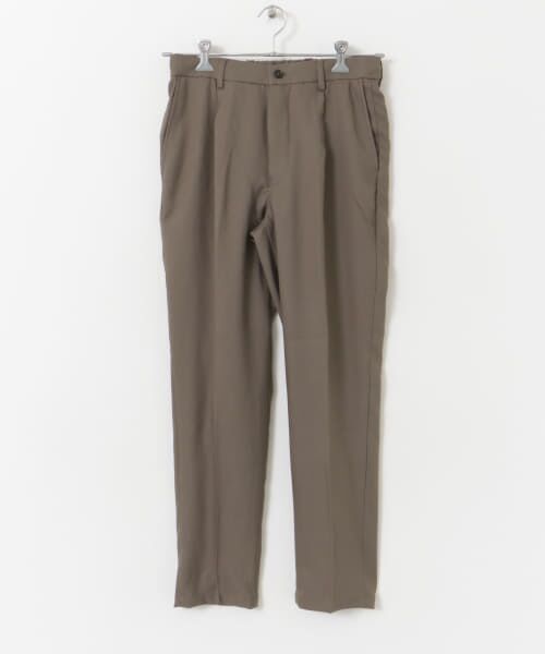 ＊＊URBAN RESEARCH DOORS / アーバンリサーチ ドアーズ スラックス・ドレスパンツ | 『防シワ/イージーケア』LIFE STYLE TAILOR　ウールライクツイルストレッチパンツ（MOCHA）