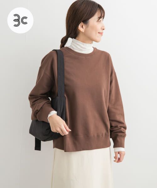 ＊＊URBAN RESEARCH DOORS / アーバンリサーチ ドアーズ スウェット | 『UR GREEN』コンパクトスウェットプルオーバー（BROWN）