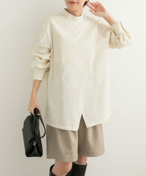 ＊＊URBAN RESEARCH DOORS / アーバンリサーチ ドアーズ シャツ・ブラウス | ラップデザインシャツ（IVORY）
