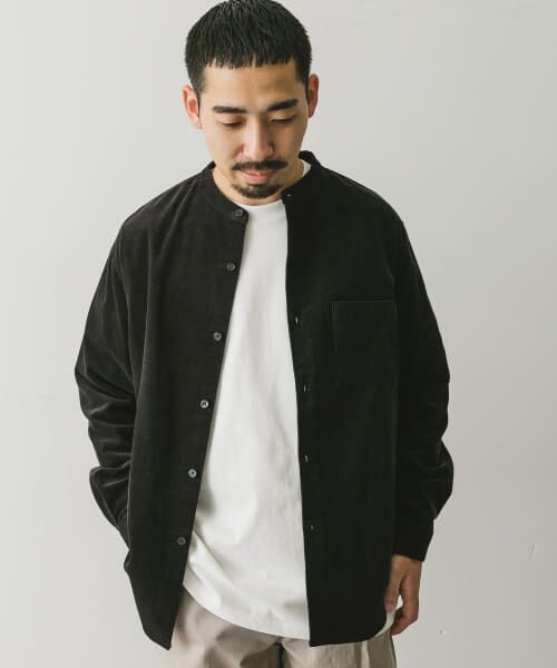 セール】 『UR TECH』コーデュロイバンドカラーシャツ （シャツ