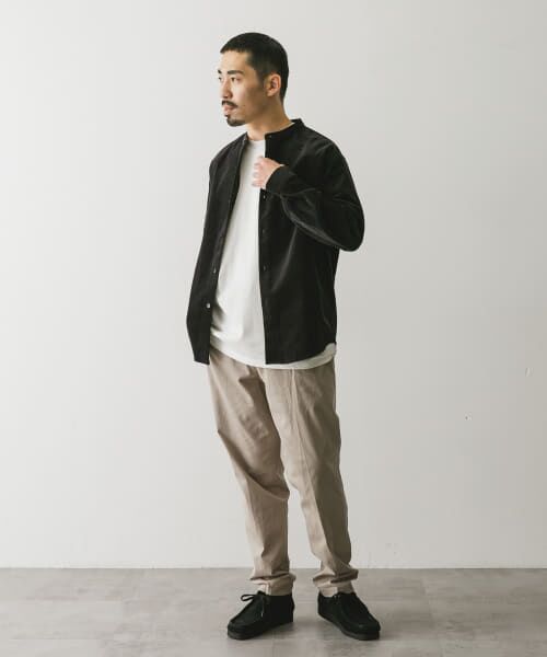 セール】 『UR TECH』コーデュロイバンドカラーシャツ （シャツ