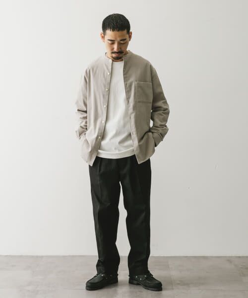 【URBAN RESEARCH DOORS】『UR TECH』バンドカラーシャツ URBAN RESEARCH DOORS｜『UR TECH』コーデュロイバンドカラー
