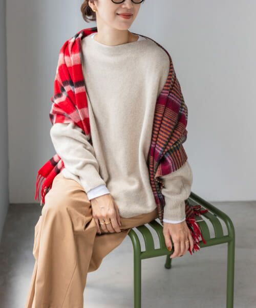 ＊＊URBAN RESEARCH DOORS / アーバンリサーチ ドアーズ ニット・セーター | ハミルトンウールドルマンプルオーバー（LIGHTBEIGE）