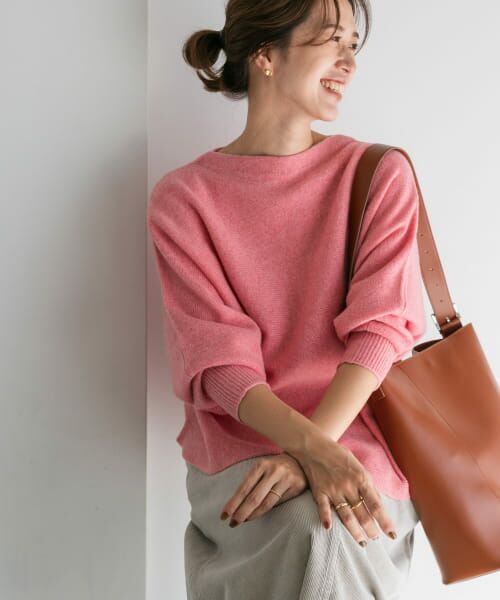 ＊＊URBAN RESEARCH DOORS / アーバンリサーチ ドアーズ ニット・セーター | ハミルトンウールドルマンプルオーバー（PINK）