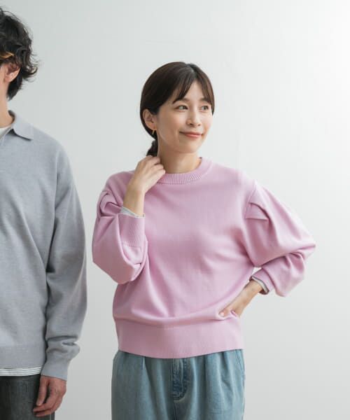 セール】 『UR TECH 200日ニット』ショルダータックプルオーバー