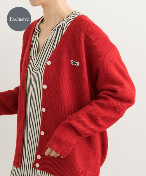 ＊＊URBAN RESEARCH DOORS / アーバンリサーチ ドアーズ カーディガン・ボレロ | 『WEB/一部店舗限定カラー』『別注』PENNEYS　THE FOX Vネックニットカーディガン（RED）