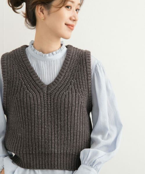 Arnys アルニス　ニットベスト　カシミア100 アルニス ARNYS ベスト 羊革 レザー ニット 絹 シルク カシミヤ