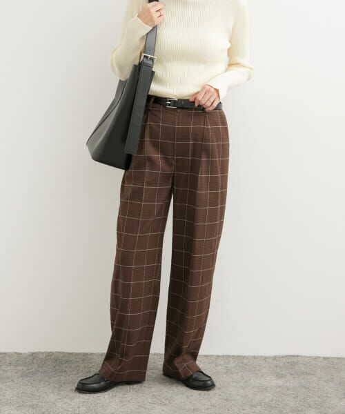 ＊＊URBAN RESEARCH DOORS / アーバンリサーチ ドアーズ その他パンツ | チェックトラウザーパンツ（BROWN）