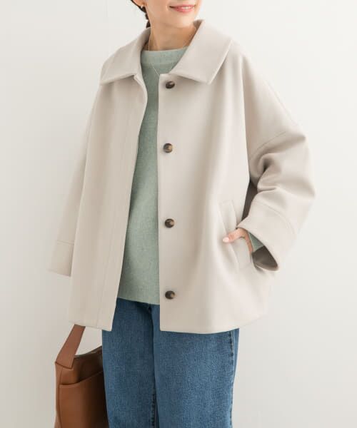 【新品未使用】　SHOO-LA-RUE コクーンコート　ネイビー　Mサイズ 新品未使用】 SHOO-LA-RUE コクーンコート ネイビー Mサイズ