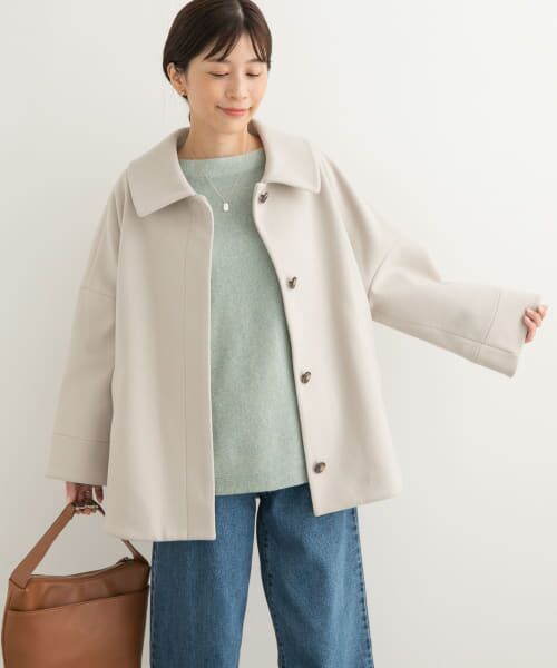 新品未使用　アーバンリサーチドアーズ　ウールワイドコクーンコート　グレー URBAN RESEARCH DOORS（アーバンリサーチドアーズ）の「ウール