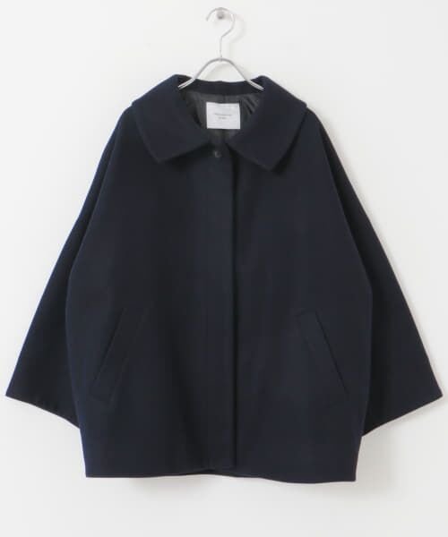 【新品未使用】　SHOO-LA-RUE コクーンコート　ネイビー　Mサイズ 新品未使用】 SHOO-LA-RUE コクーンコート ネイビー Mサイズ